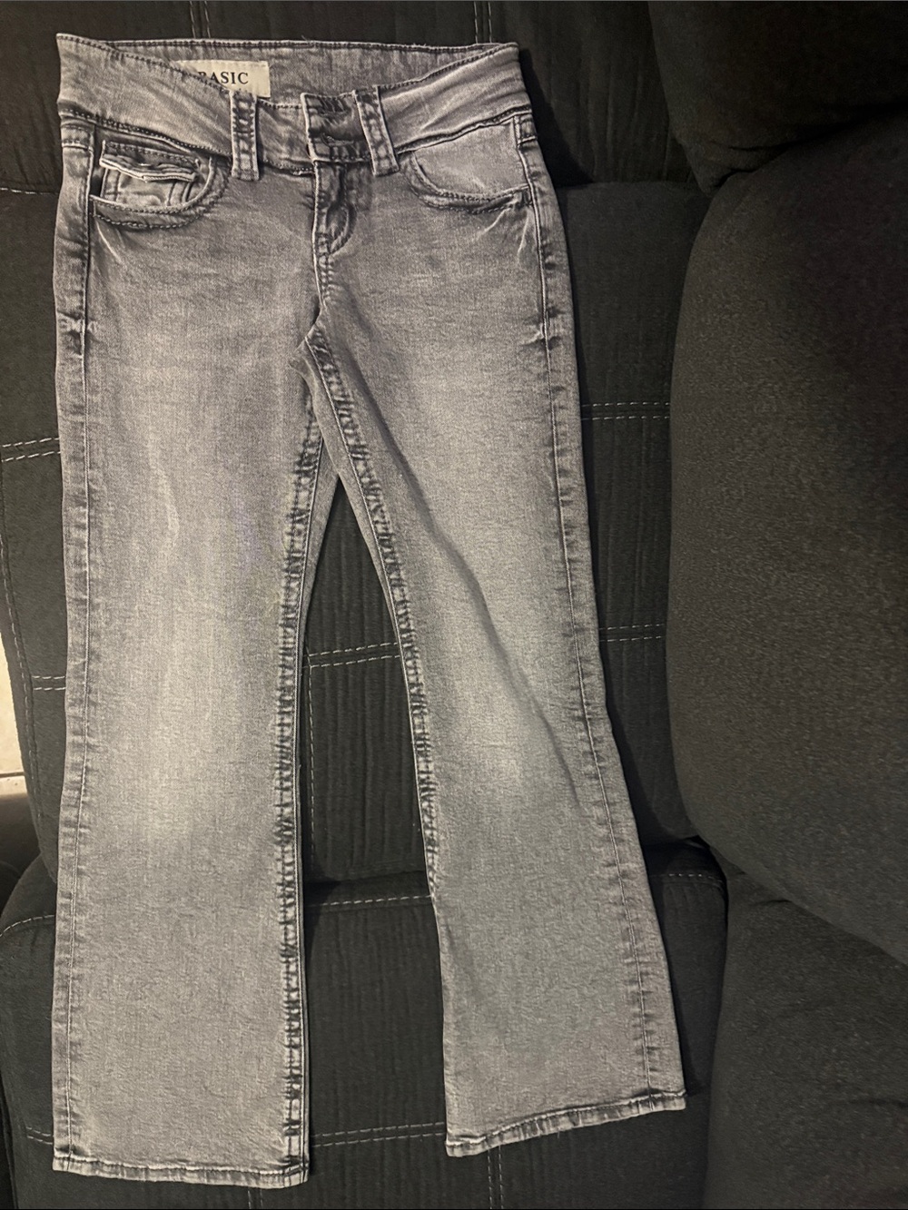 Girl’s Gray Bootcut Jeans - Classic Fit